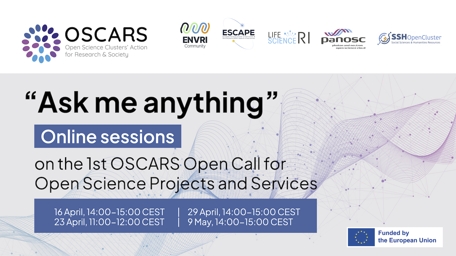 "Ask Me Anything" online sessions on the OSCARS 1st Open Call