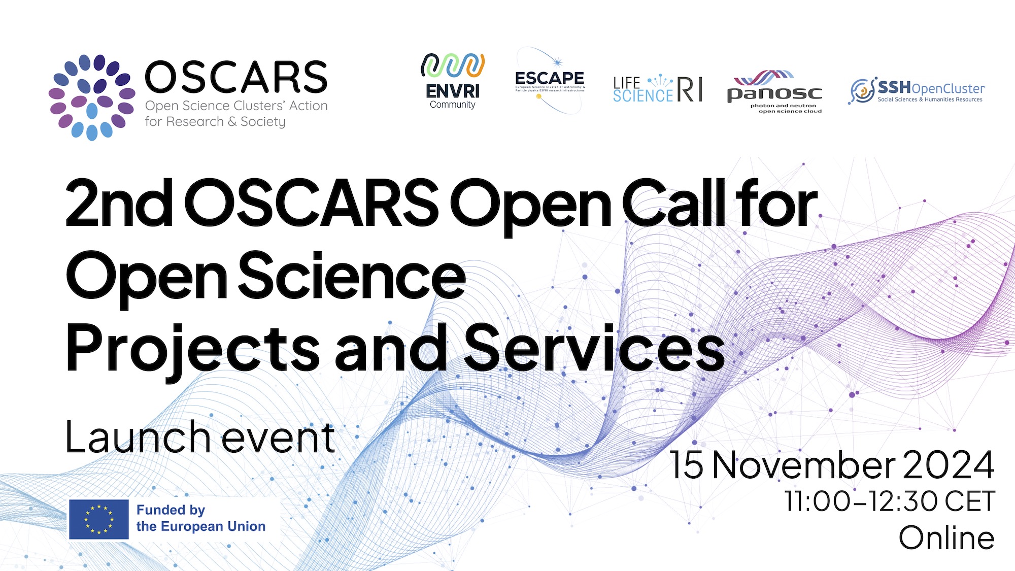 OSCARS 2nd Open Call LAUNCH EVENT 15 November 2024 - BANNER