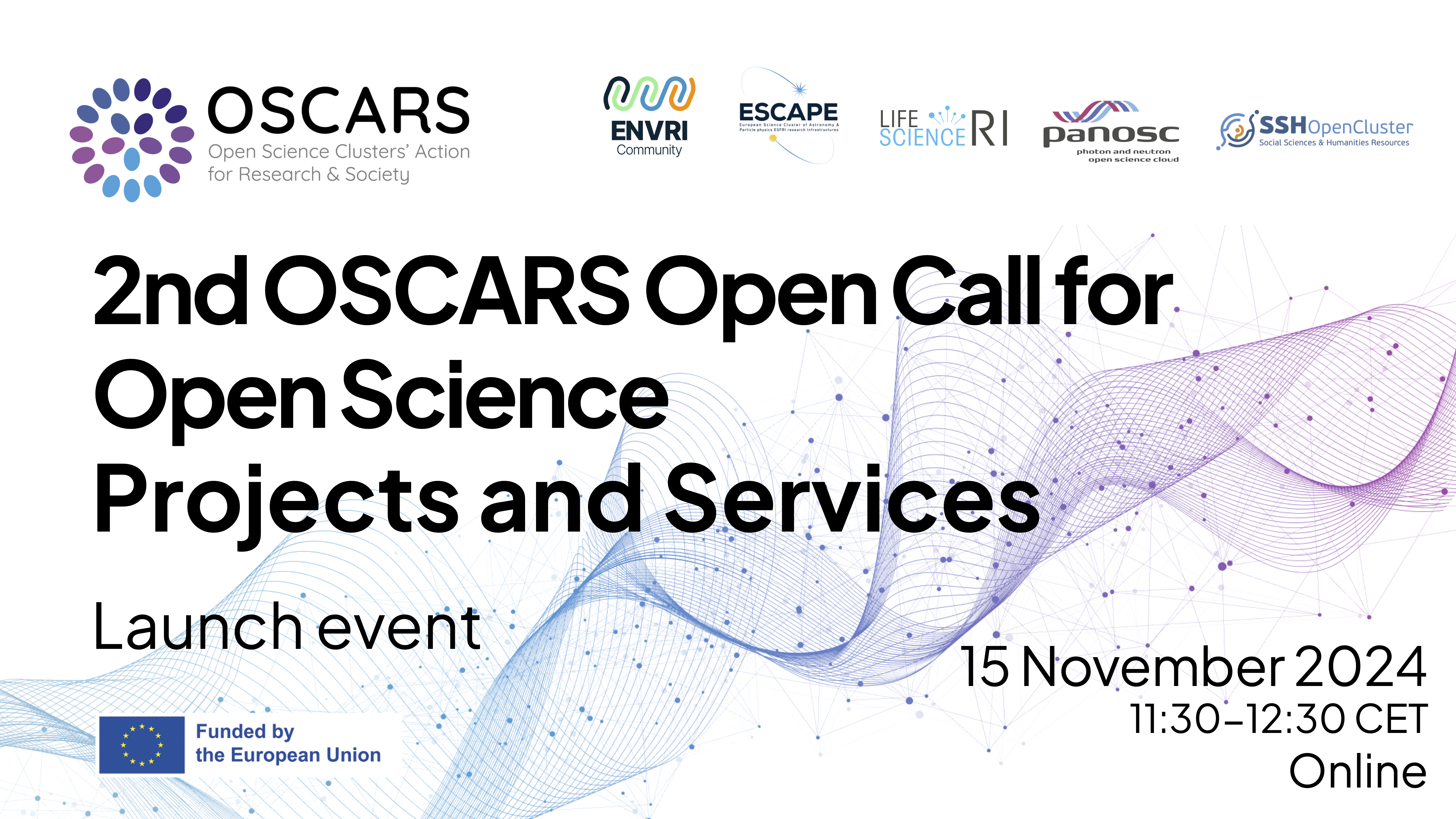 OSCARS 2nd Open Call LAUNCH EVENT 15 November 2024 - BANNER