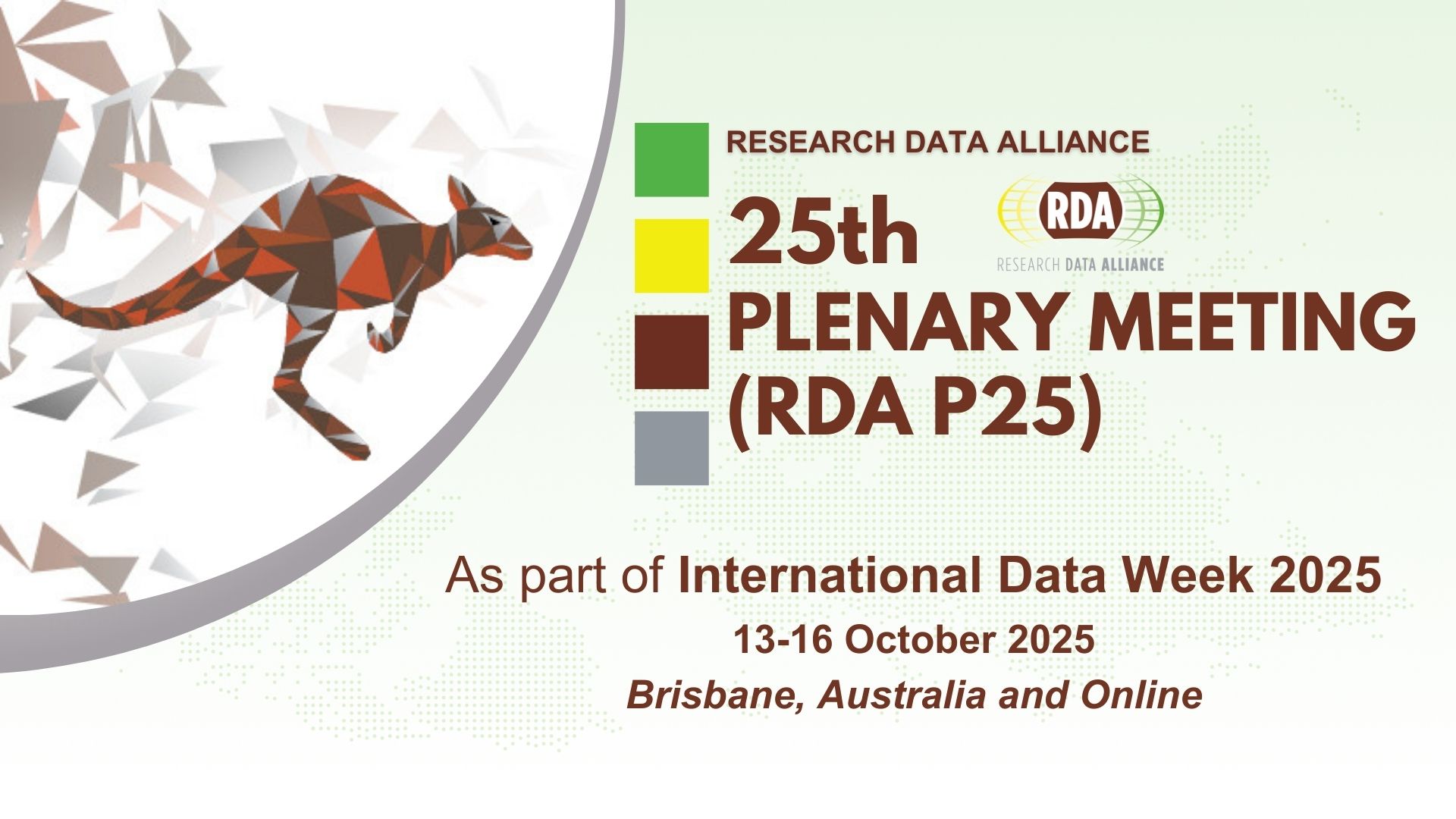RDA 25th Plenary Meeting / BANNER