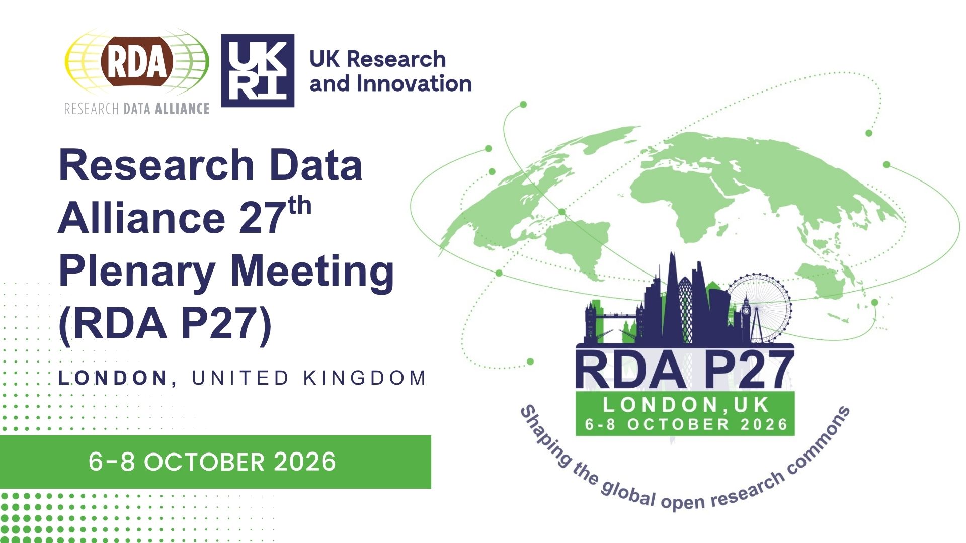 RDA 27th Plenary Meeting Banner