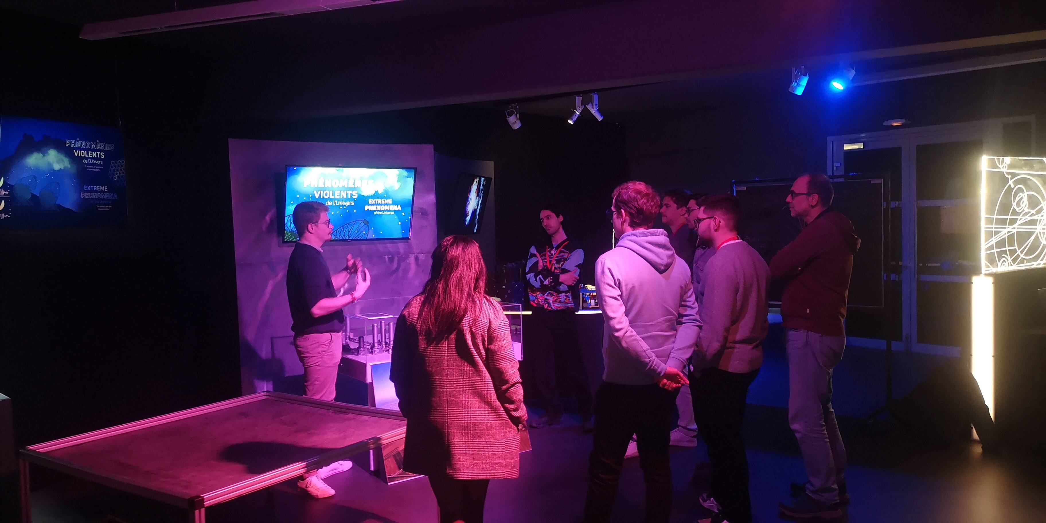 Attendees visiting the facilities