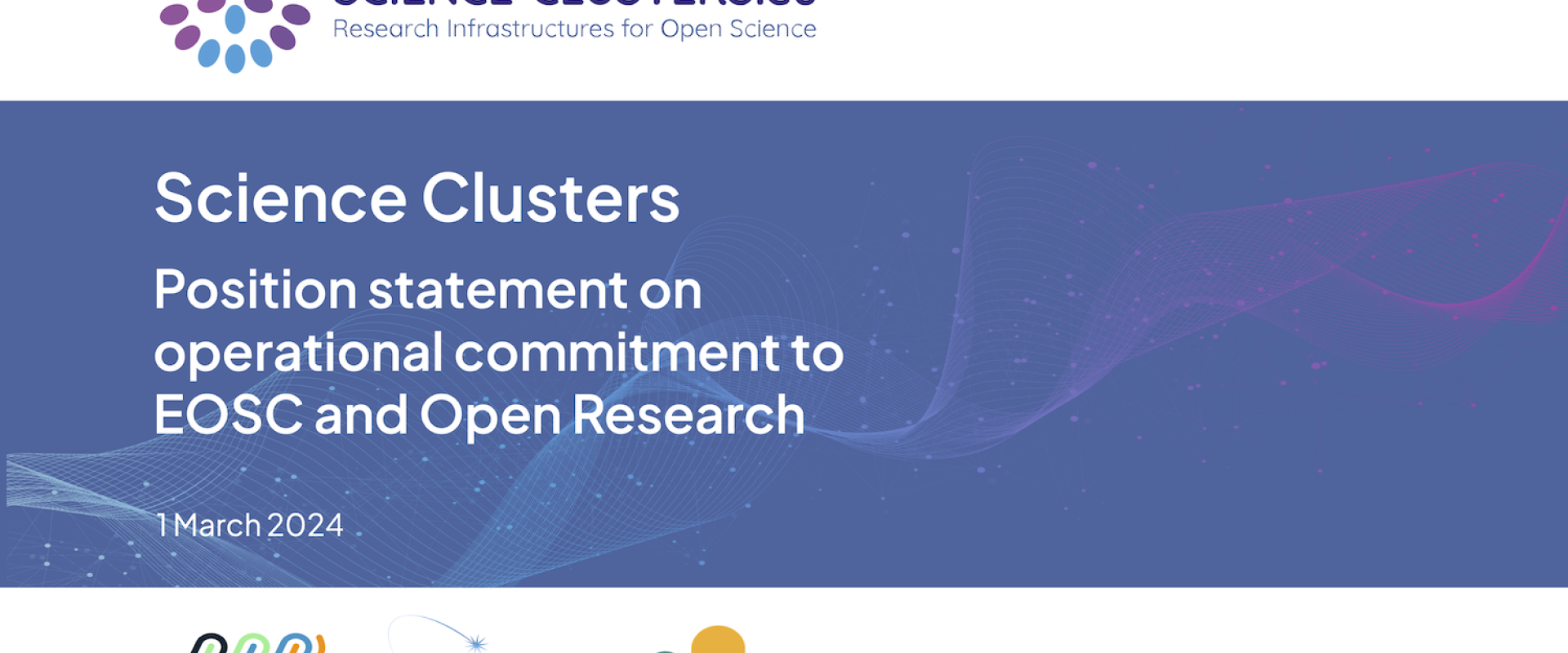 Banner - Science Clusters Position statement on operational commitment to EOSC and Open Research