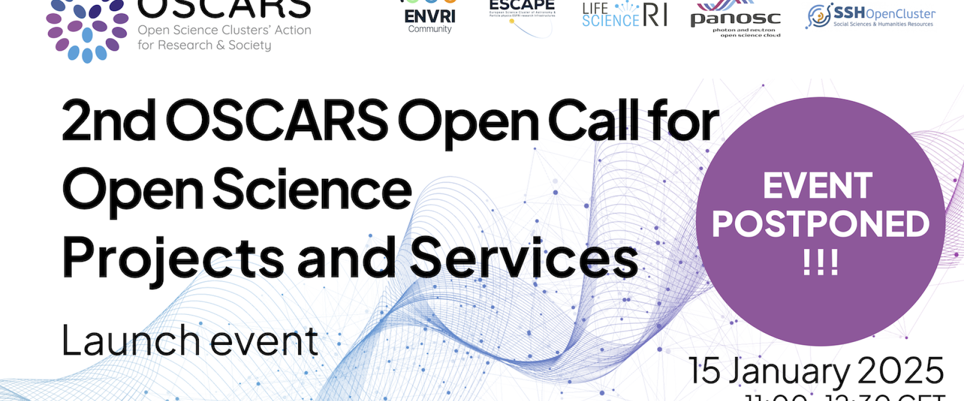 Launch event 2nd OSCARS Open Call for Open Science projects and services - BANNER NEW DATE