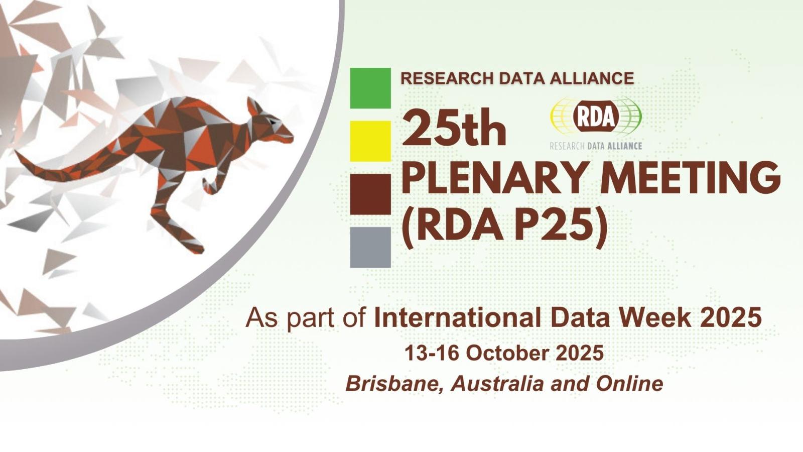 RDA 25th Plenary Meeting / BANNER