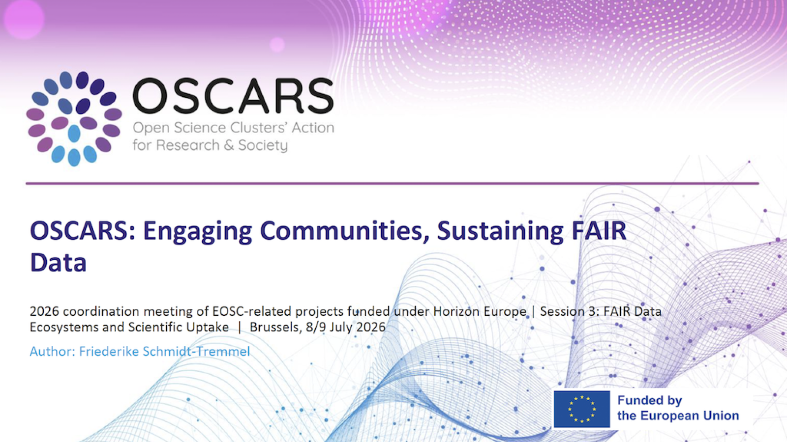 OSCARS at the 2026 Coordination Meeting of EOSC-related projects - Engaging Communities, Sustaining FAIR Data